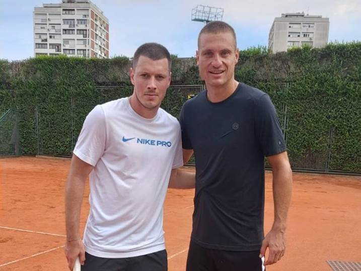  Nemanja Vidić Nikola Ninković tenis TK Partizan večiti derbi Instagram foto 