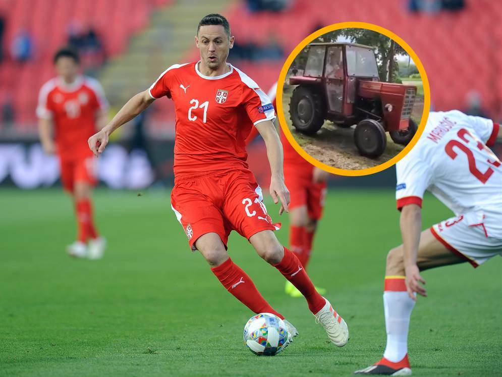  Nemanja Matić vozi traktor sa sinom Vrelo kod Uba Mančester junajted VIDEO 