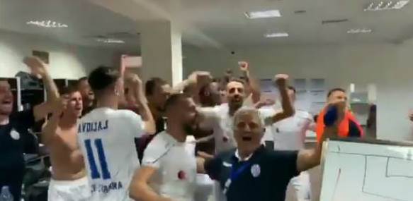  Tirana slavlje u svlačionici Crvena zvezda Dinamo Tbilisi kvalifikacije za Ligu šampiona 