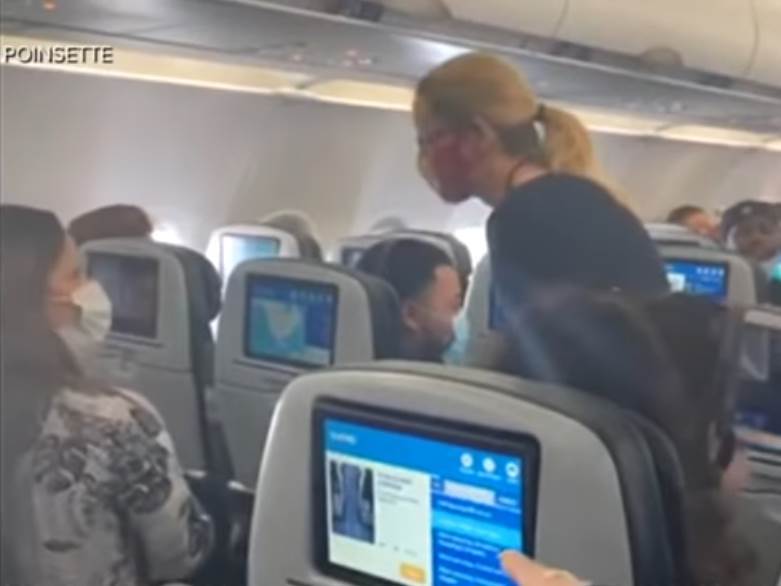   SAD maska korona izbačeni iz aviona skinuti s leta VIDEO 