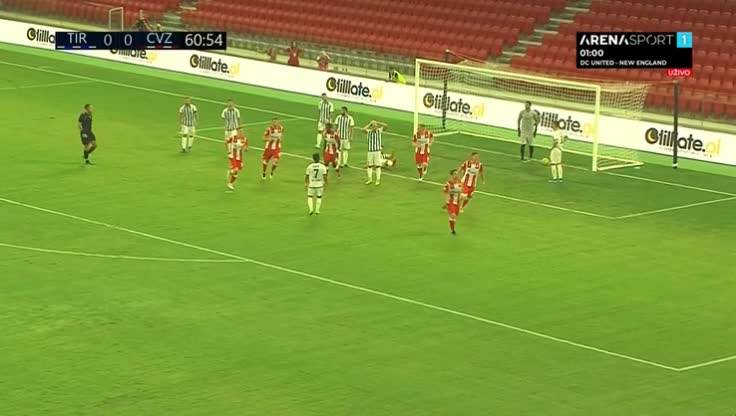  Tirana Crvena zvezda 0:1 gol Tomane video prenos livestream Arenasport RTS 