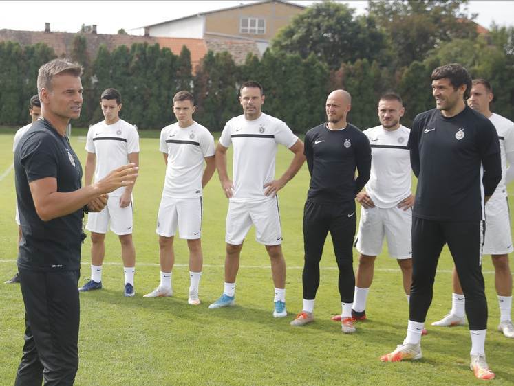  FK Partizan Aleksandar Stanojević prvi trening novi trener fudbal najnovije vesti 