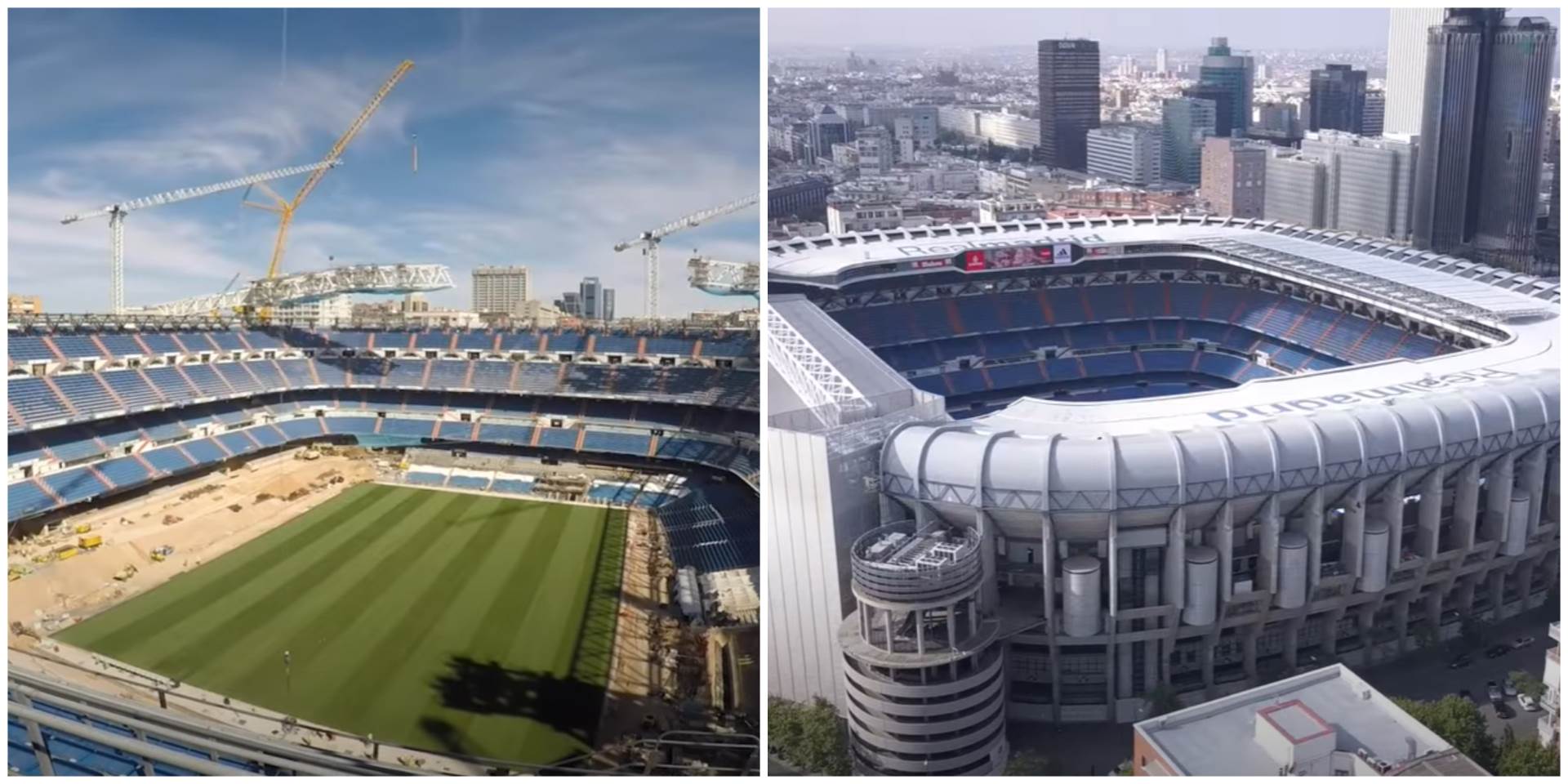  Real Madrid stadion Santijago Bernabeu rekonstrukcija VIDEO skinut krov 