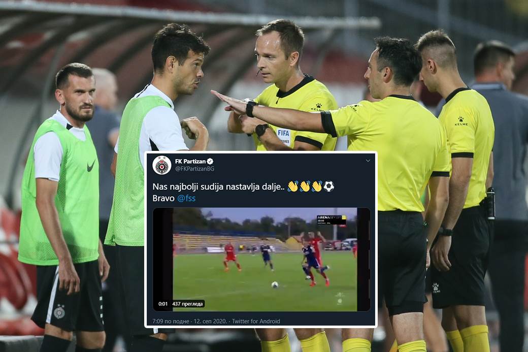  Srđan Jovanović penal za TSC reakcija FK Partizan Twitter 