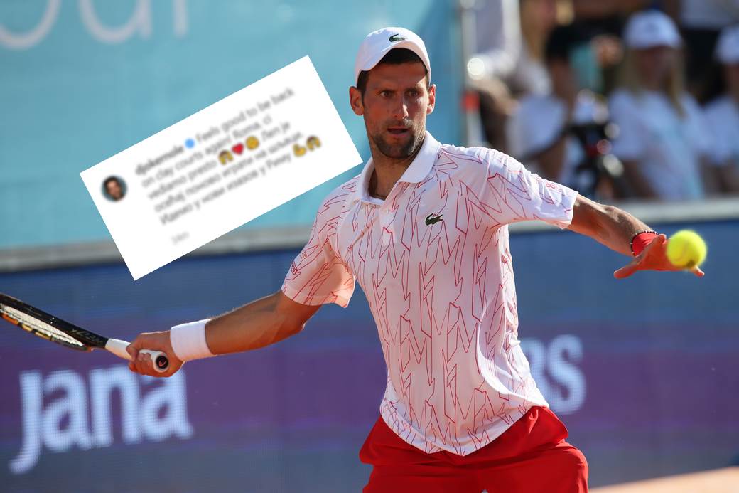  Novak Đoković stigao u Rim trening šljaka poruka društvene mreže Instagram novi izazov ćirilica 