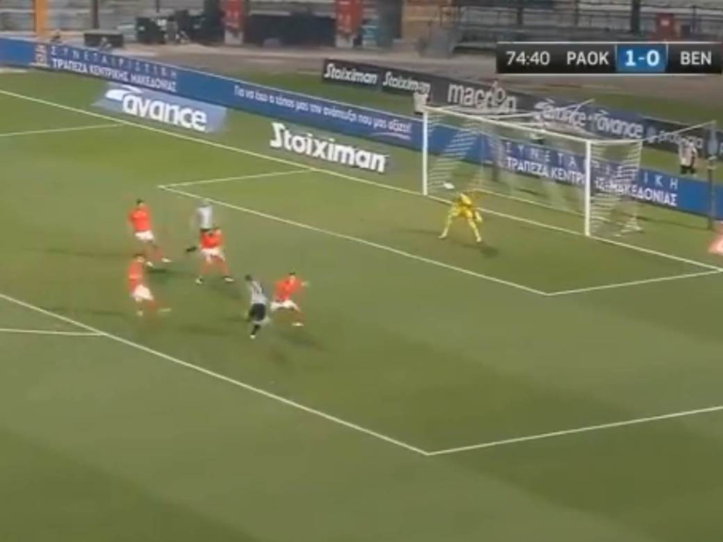  Andrija Živković gol PAOK Benfika 2:0 bivši klub kvalifikacije za Ligu šampiona 