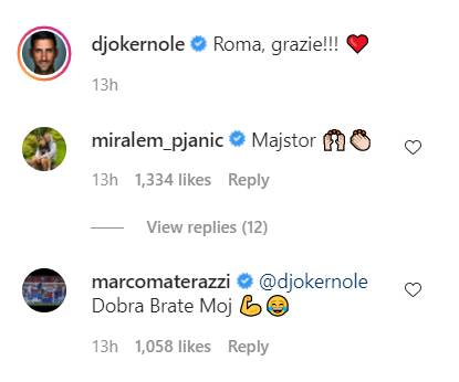  Novak Đoković šampion Rim Masters poruka Instagram Marko Materaci dobra brate moj na srpskom 