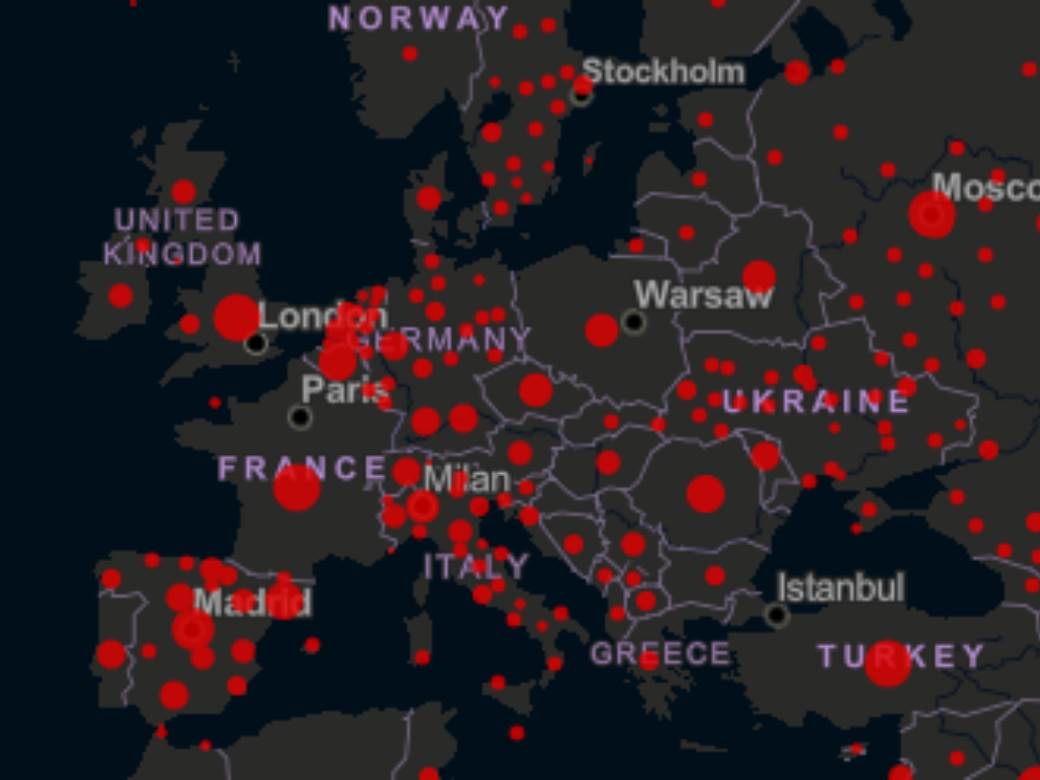  Korona virus Evropa 10 zemalja u crvenoj zoni 