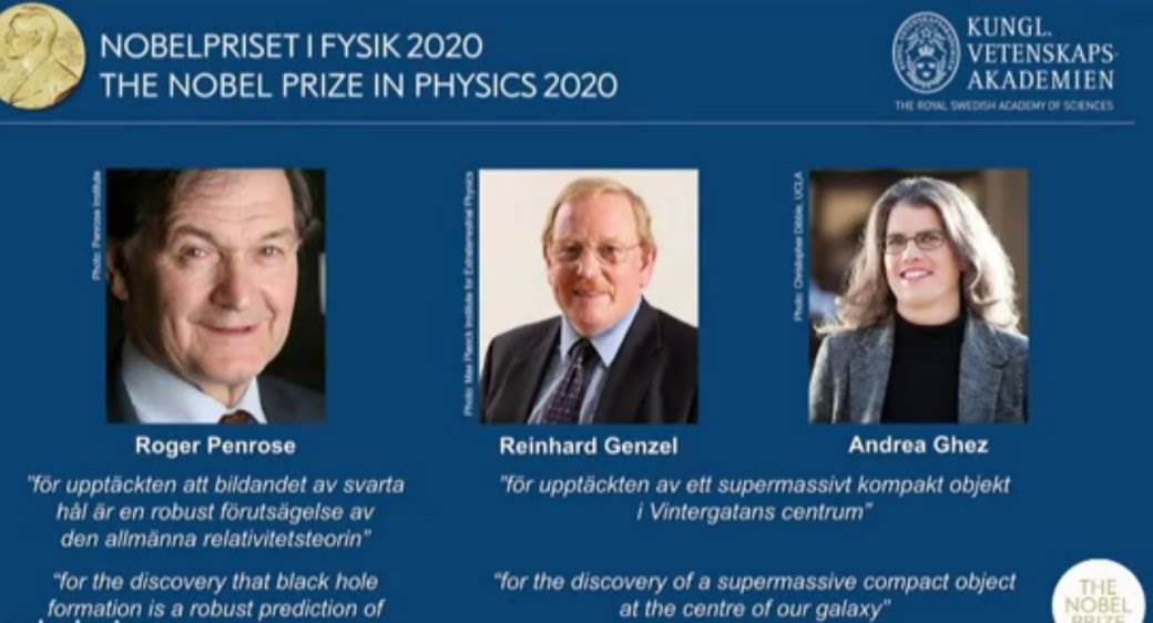Nobelova nagrada za fiziku 2020 crne rupe 
