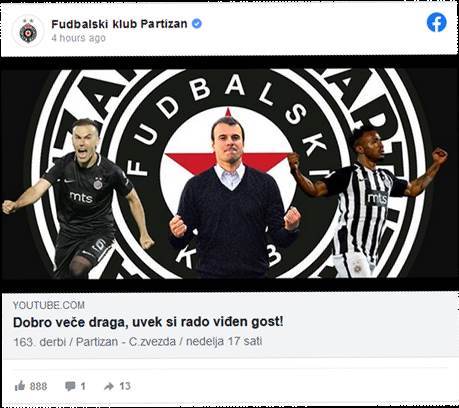  FK Partizan prozivka FK Crvena zvezda večiti derbi navijački video superliga fudbal 