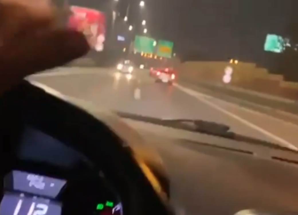  šok automobil autoput suprotan smer najbrža traka novi beograd video 