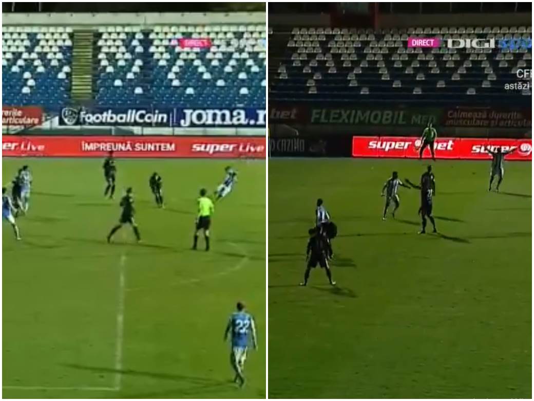  rumunija fudbalska utakmica nestanak struje vodili 2:1 izgubili 3:0 reflektori video 