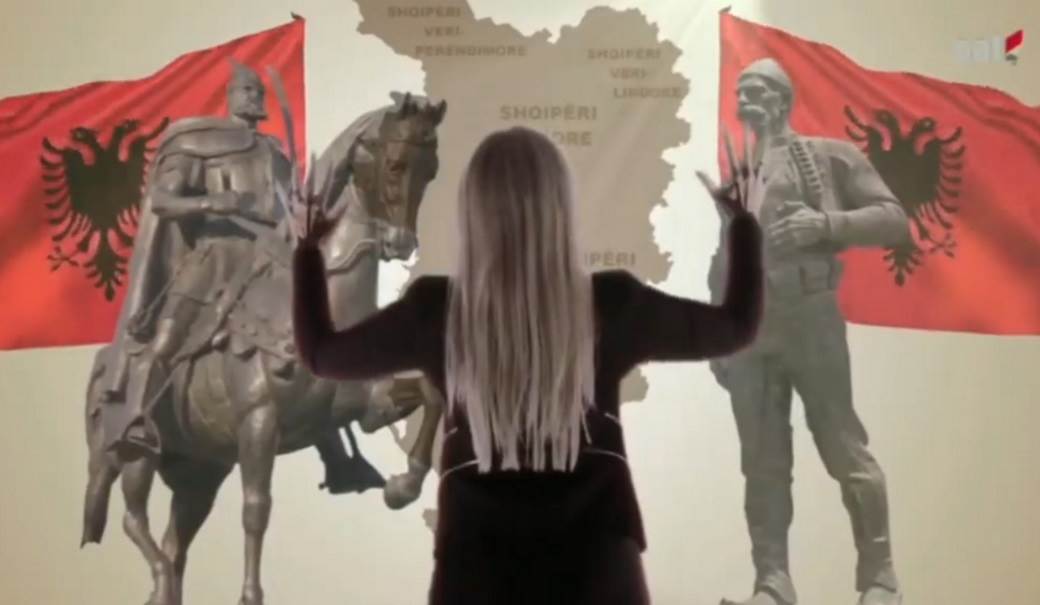  skandal u crnoj gori na televiziji se promovise velika albanija skenderbeg 