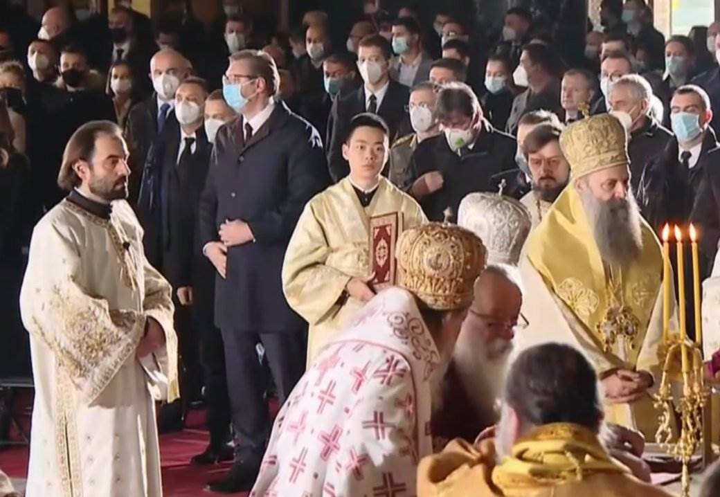  patrijarh irinej sahrana liturgija ruski djakon 