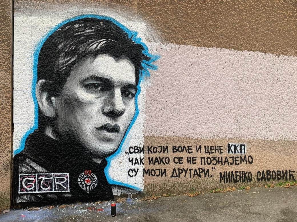  partizan mural milenko savovic sveti sava navijaci foto 