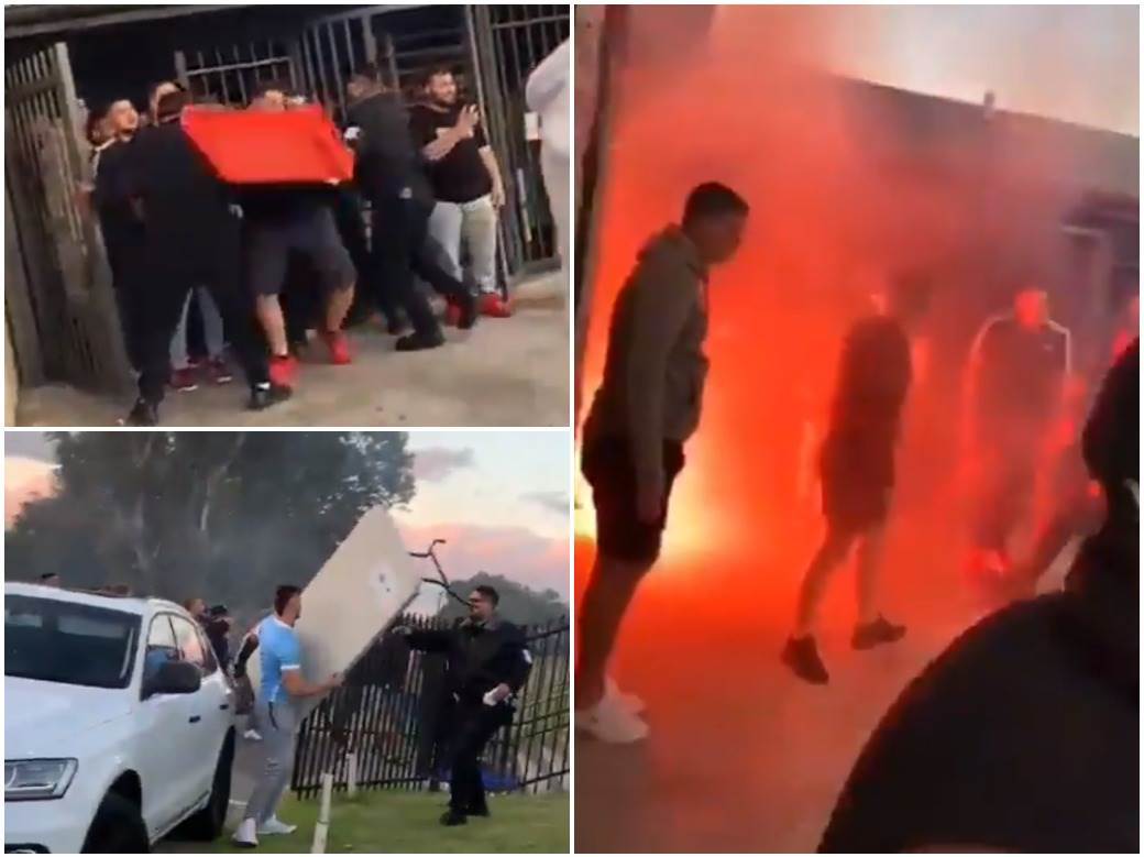  hrvatsi makedonci huligani tuca video snimak fudbal baklje kamenje macete 