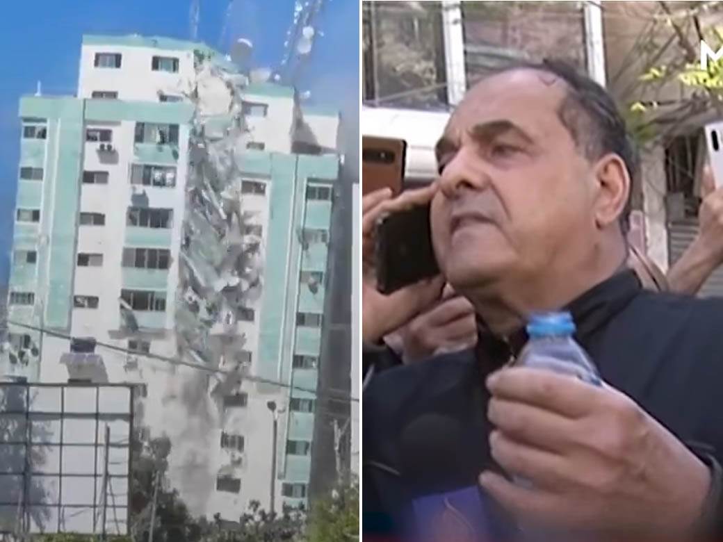  izrael palestina gaza rusenje zgrade novinari 