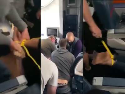  avion incident vezali putnika delta erlajns video 