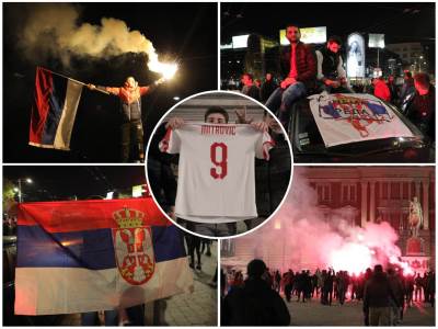  Slavlje na ulicama Beograda posle pobede protiv Portugala 
