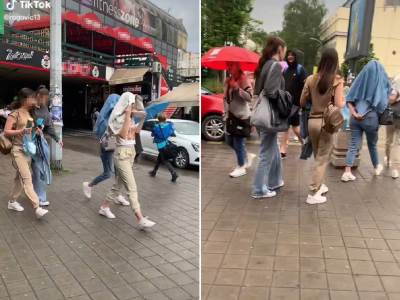 Momci ocenjuju devojke na ulici u Novom Sadu 