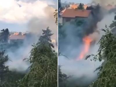  Požar kod dve osnovne škole u Braće Jerković naselju 
