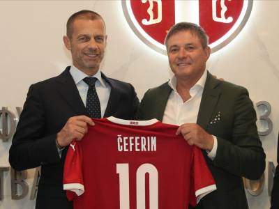 Predsednik UEFA Aleksander Čeferin posetio FSS 