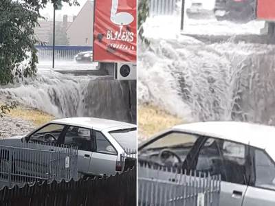  Zbog kiše nastao vodopad u Kragujevcu 