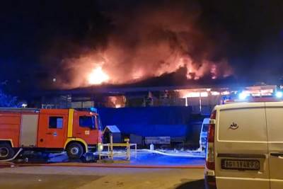  Požar u kampu za azilante u Krnjači 