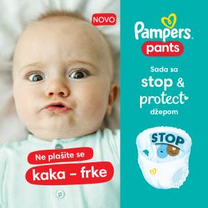  Aktivne bebe su srećne bebe sa novim Pampers Pants pelenama sa Stop & Protect džepom 