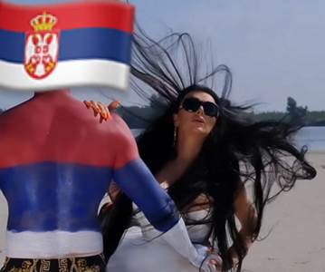  Elektra Elit snima spot, maneken u bojama srpske zastave 