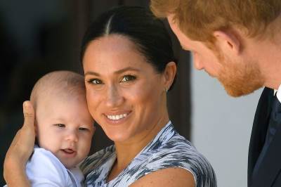  Megan Markl i princ Hari slave sinu Arčiju 5. rođendan 
