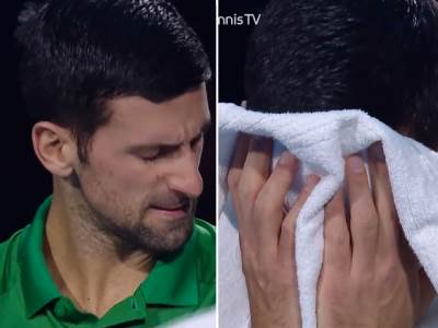  Novak Đoković se trese tokom finala protiv Ruda 