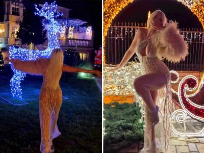  Jelena Karleuša novogodišnja dekoracija golišavi snimak 