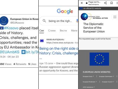  EU objavila tvit za Kosovo pa obrisala 