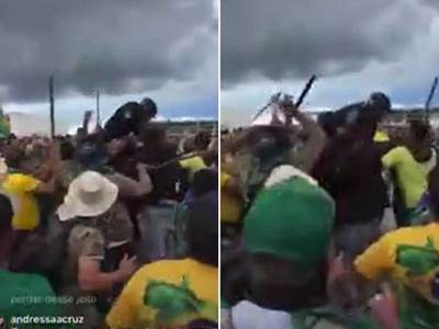  Brazilci prebili policajca na konju 
