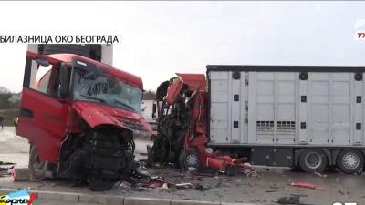  Sudar kamiona kod obilaznice oko Beograda 