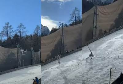  Taj Ekart, ski skokovi, pad 