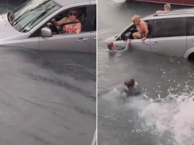  Sletela autom u vodu 