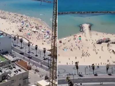  Ljudi beže sa plaže u Izraelu zbog sirena za rakete 