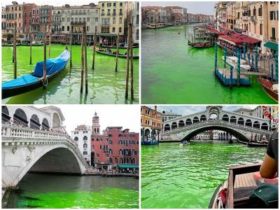 Voda u kanalima u Veneciji postala fluorescentno zelena 