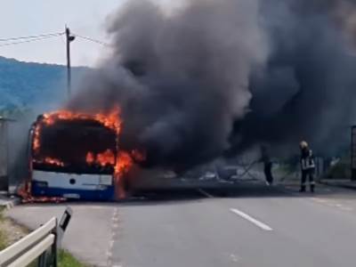  Zapalio se autobus kod Kruševca 