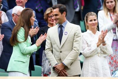  Rodžer Federer, Kejt Midlton i Mirka Federer 