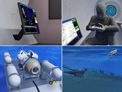  3D animacija implozije podmornice Titan 