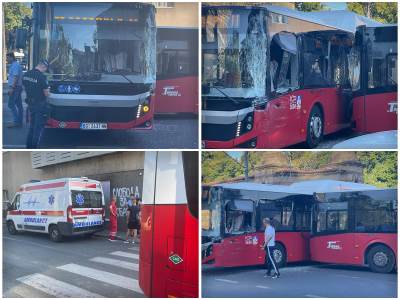  Sudar 2 autobusa u Beogradu 