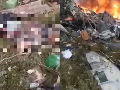  Snimci sa mesta avionske nesreće u Rusiji 
