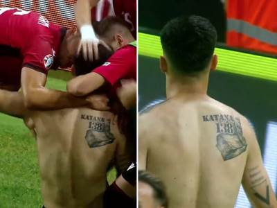  Albanski fudbaler Mirlind Daku ima tetovažu vođe OVK 