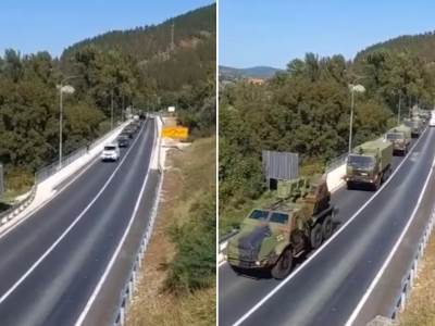  Duga kolona borbenih vozila Vojske Srbije 