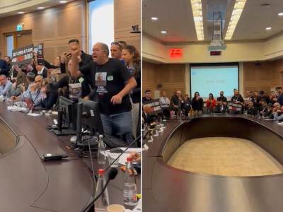  Rođaci otetih ljudi iz Izraela prekinuli sednicu parlamenta 