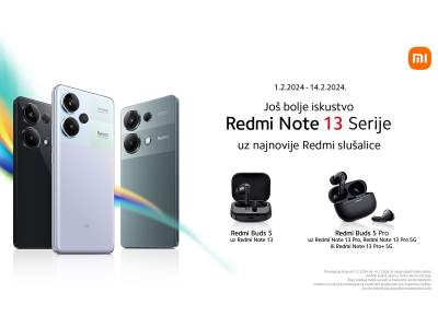  Neodoljivi pokloni: Redmi Buds 5 Pro i Redmi Buds 5  Još bolje iskustvo Redmi Note 13 serije 