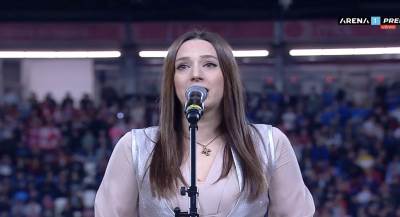  Danica Crnogorčević pevala na Marakani Crvena zvezda Zenit 